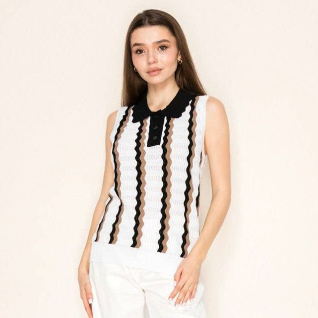 Mila Striped Knit Top